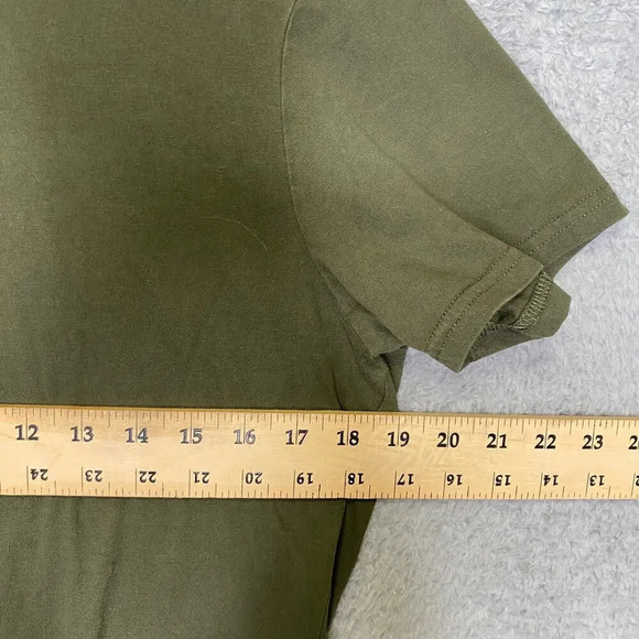 Gymshark army green tshirt casual stretch soft activewear athletic gym workout M - Picture 6 of 7